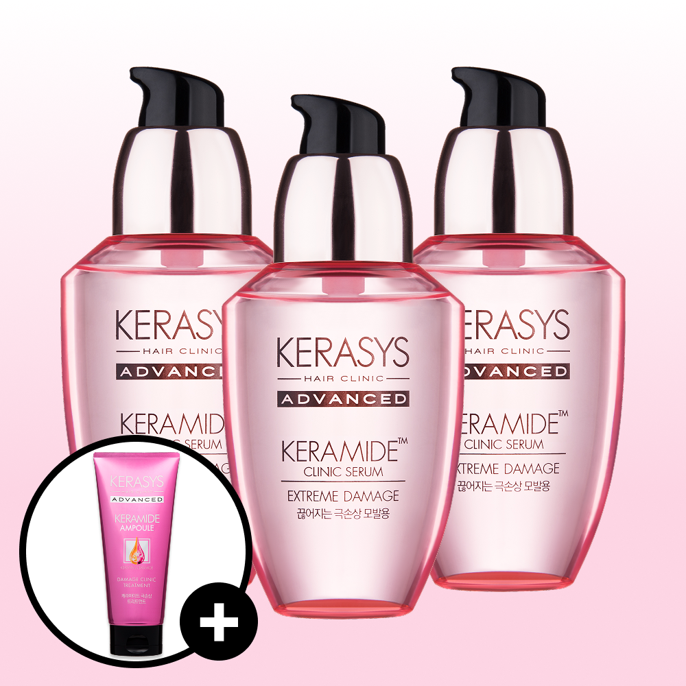 Kerasys Ceramide Extreme Damage Serum 70ml x3 + Treatment 200ml