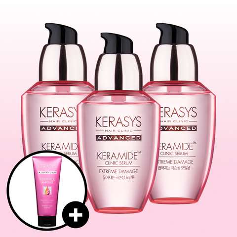 Kerasys Ceramide Extreme Damage Serum 70ml x3 + Treatment 200ml