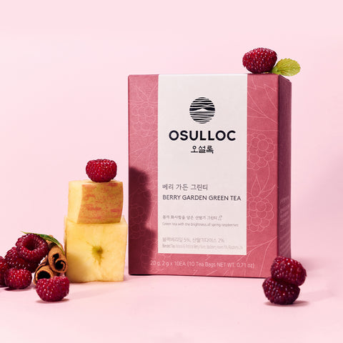 OSULLOC Berry Garden Green Tea 10 Pyramid Tea Bags 18g