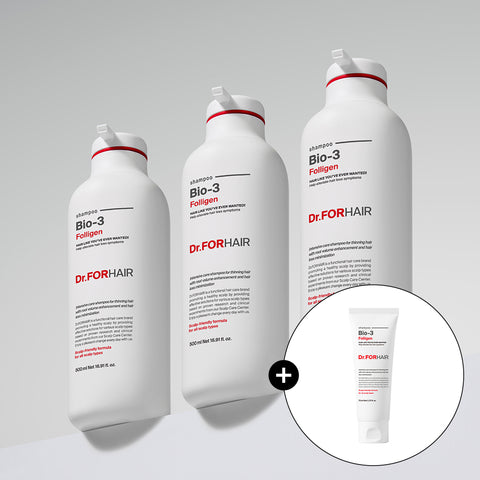 Dr.FORHAIR Poligen Bio 3 Shampoo 500ml (3 Pack)