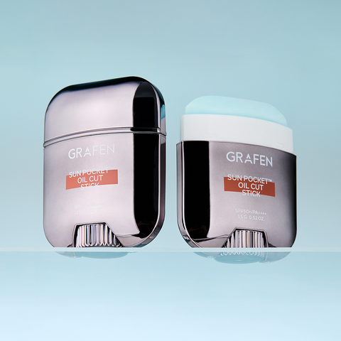 Grafen Outing Essentials 2-Piece Set (Sun Pocket Oil-Cut Sun Stick + Tip Sketch No-Sebum Foundation)