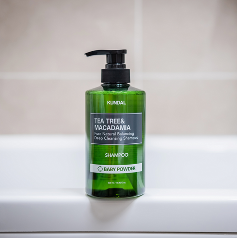 Kundal Tea Tree & Macadamia Deep Cleansing Oily Scalp Shampoo 2 Pack Baby Powder 1058ml