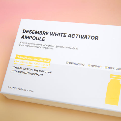 Desembre Whitening Activator Tranexamic Acid & 9 Hyaluronic White Ampoule 7ml x 10pcs