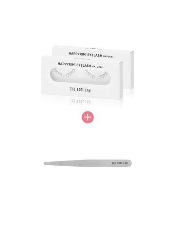 The Tool Lab Happy Rim Eyelash Point Tail Duo + Tweezers Set (2-Pack 4 Pairs)