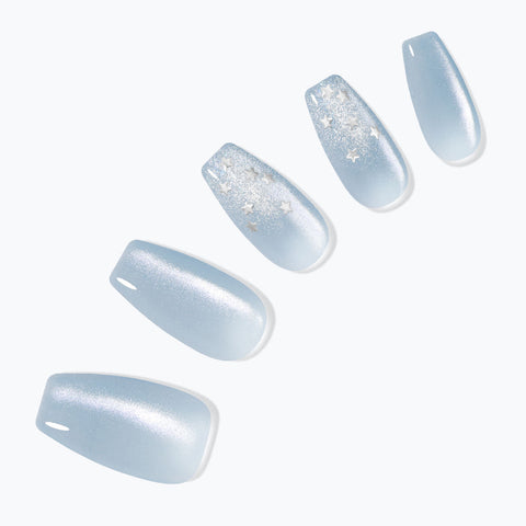 Dashing Diva Magic Press Stella Marine (Coffin) Nail Tips