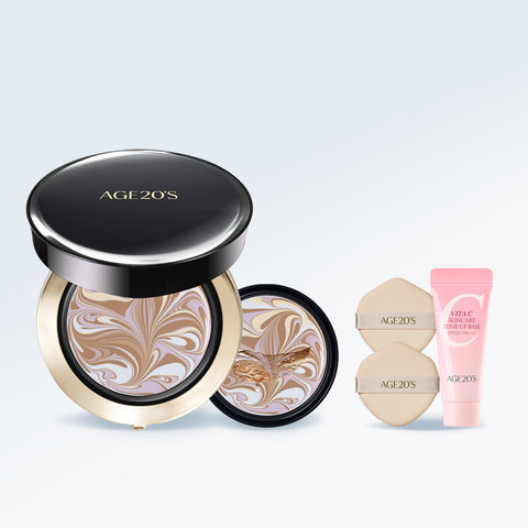 AGE20'S Signature Essence Cover Pact Master Double Cover 14g (Main + Refill + 2 Puffs, Tone-up Base 6ml)