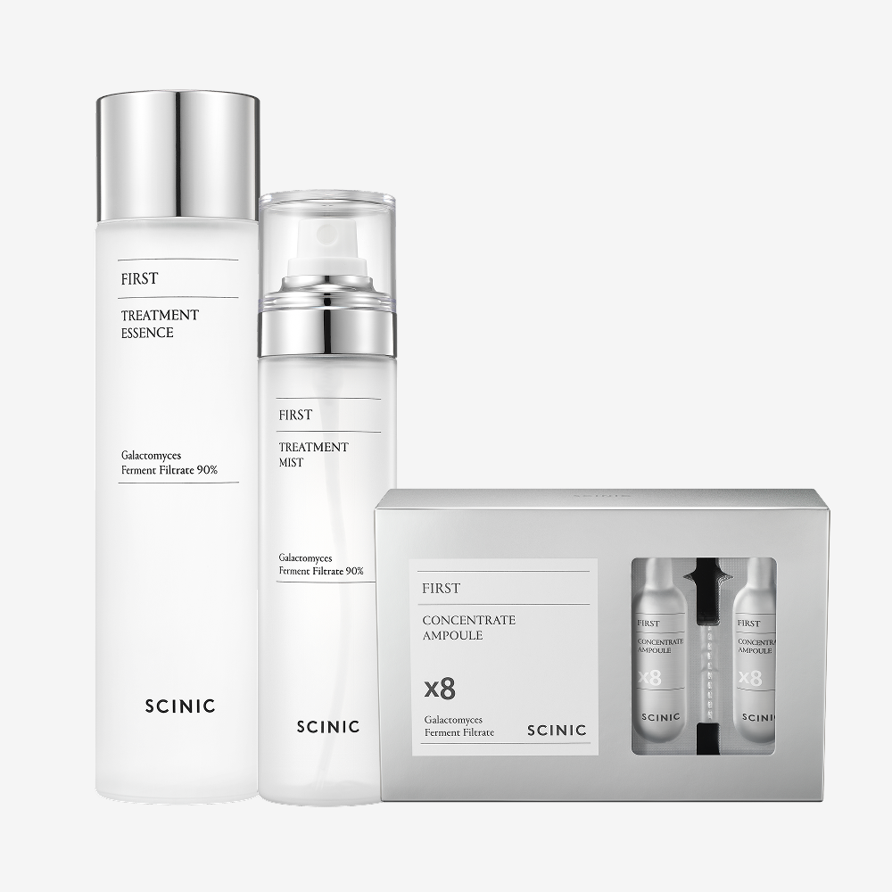 Scinic First Treatment Mist 120ml + Essence 215ml + Concentrate Ampoule EX (3-Piece Set)