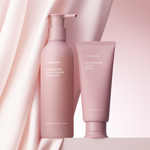 Ayunche Enhancing Silky Hair Care 2-Piece Set (Shampoo 500g + Mask 200ml)