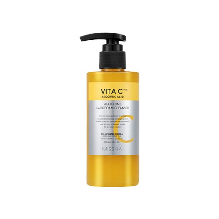 MISSHA Vita C Plus All-in-One Pack Foam Cleanser 200ml (2 pack)