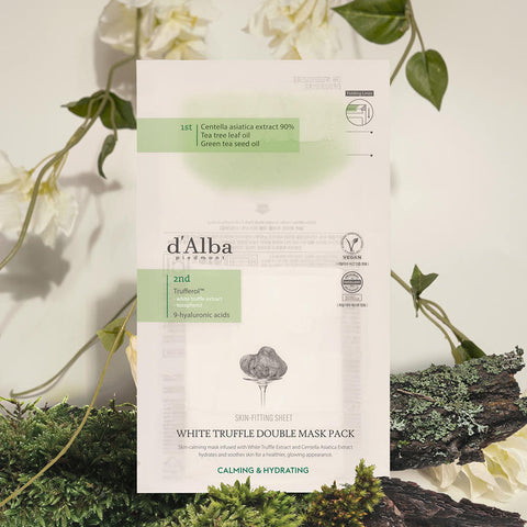 d'Alba White Truffle Double Mask Pack Calming & Hydrating 20P