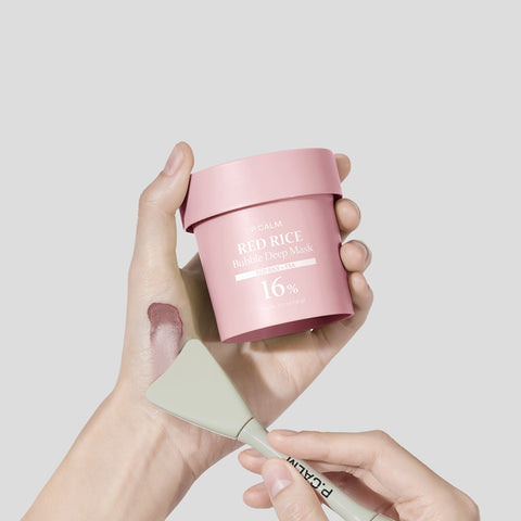Pcalm Red Rice Bubble Deep Mask 90g