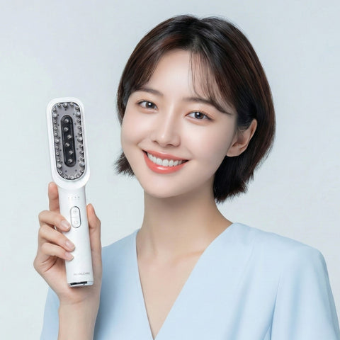 Pearlcare 3-Comb Electric Scalp & Hair Brush EMS Galvanic Scalp Massager