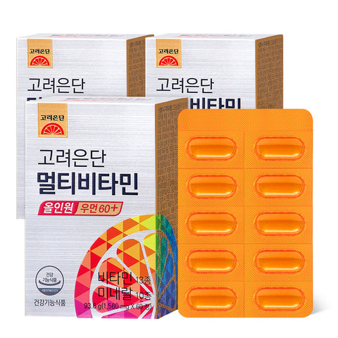 Koreaeundan Multivitamin All-in-One Men 60 Tablets (3 Pack)