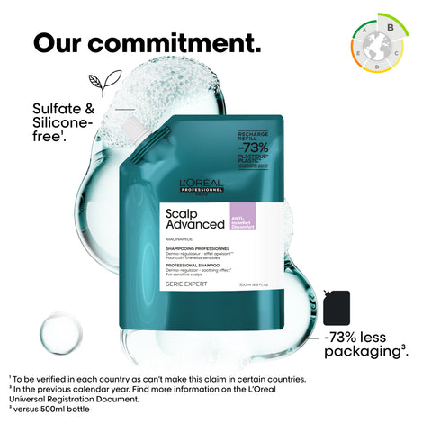 L'Oreal Professionnel Scalp Advanced Anti-Discomfort Shampoo Refill 500ml (Sensitive Scalp)