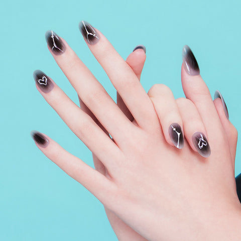 Dashing Diva Magic Press Smoke Shade (Almond) Nail Tips