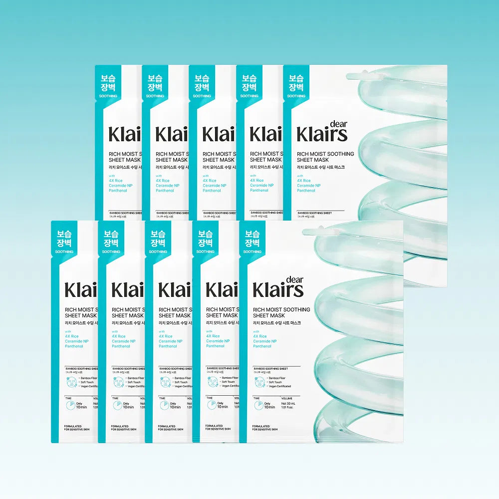 Dear Klairs Rich Moist Soothing Sheet Mask 25ml (10 sheets)