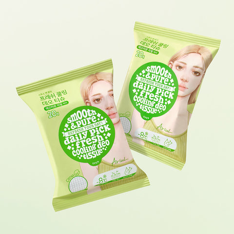 Ariul Smooth & Pure Cooling Deodorant Wipes, 116g (1 pc)
