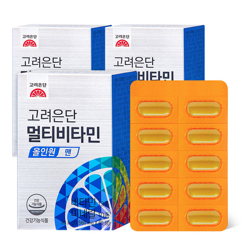 Koreaeundan Multivitamin All-in-One Men 60 Tablets (3 Pack)