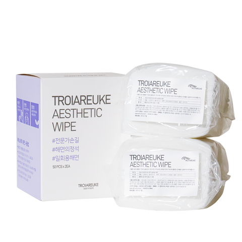 Troiareuke Esthetic Disposable Face Towels (Natural Cotton) - 100 Sheets