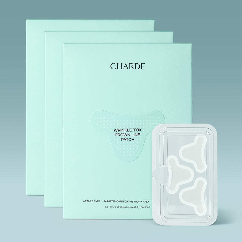 Charde Wrinkle Tox Glabella Patch 1 Box (9 Uses) - 9 Pads, Pack of 3