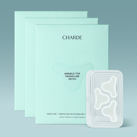 Charde Wrinkle Tox Glabella Patch 1 Box (9 Uses) - 9 Pads, Pack of 3