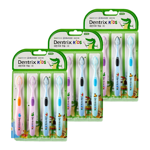 DongKook DENTRIX Kids Barun Chia Toothbrush 4pcs x 3