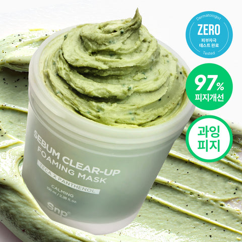 SNP TECA Panthenol Sebum-Absorbing Foam Soothing Mask 100ml