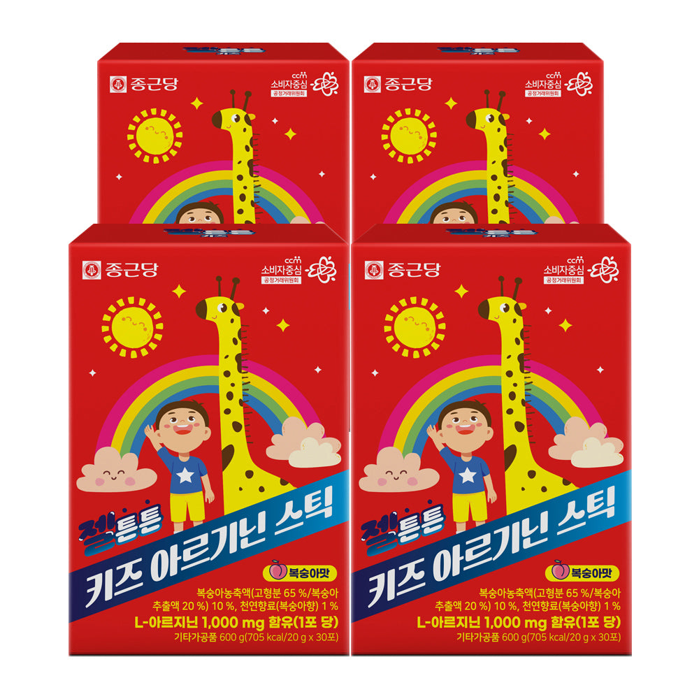 Chongkundang Gel TteunTteun Kids Arginine Stick 20g x 30 sachets (4 Pack) (4 months)