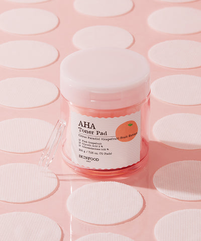 Skinfood Pink Grapefruit AHA Smoothing Toner Pads 70P