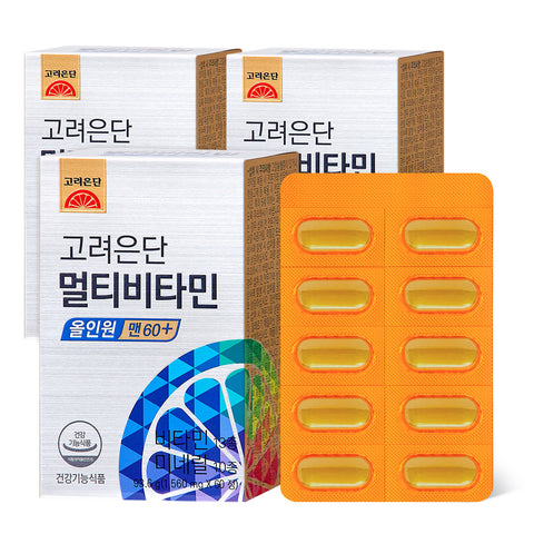 Koreaeundan Multivitamin All-in-One Men 60 Tablets (3 Pack)