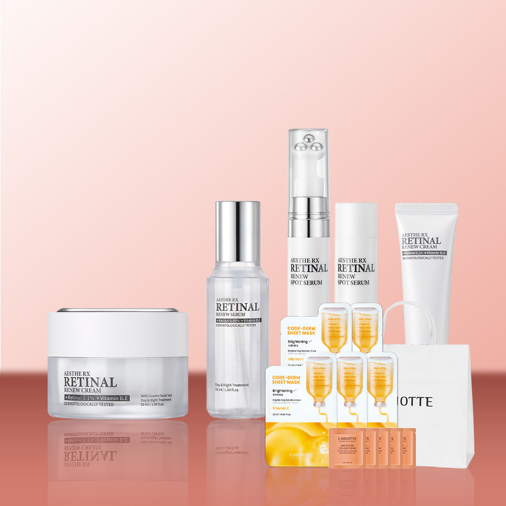 Labiotte Esthe RX Retinal Spot Set - Cream 30ml x2 + Brightening Masks 5pcs