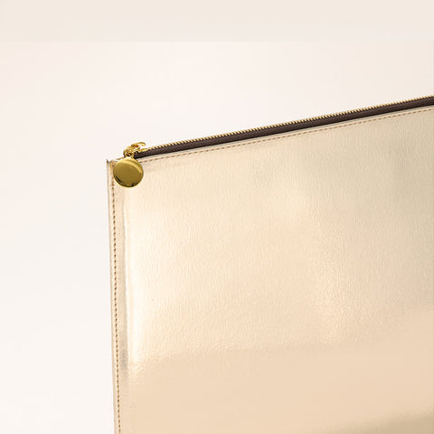 The Tool Lab 913 Makeup Clutch Pouch Gold Big Bag (30 x 21 cm)