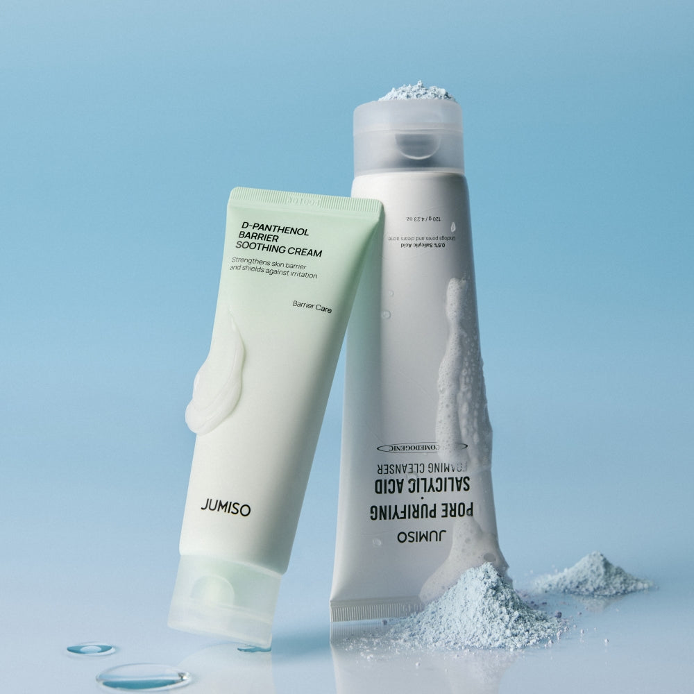 Jumiso D-Panthenol Barrier Soothing Cream 80ml + Pore Purifying Salicylic Acid Cleansing Foam 120g 2pc Set