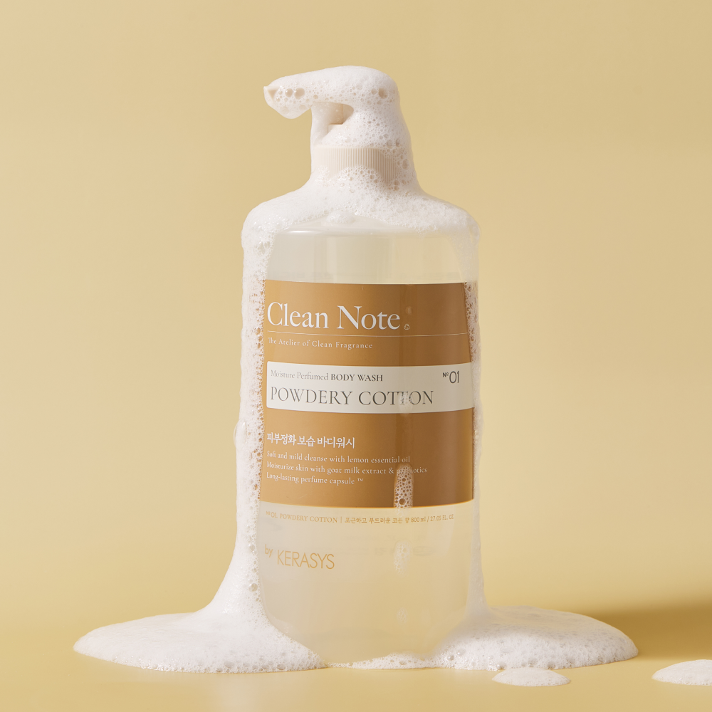 Kerasys Clean Note Perfume Body Wash 800ml (Powdery Cotton)