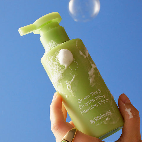 By Wishtrend Green Tea & Enzyme Milky Foaming Wash 140ml