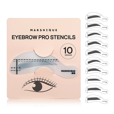Marshique Eyebrow Drawing Guide - 7-Piece Template Set (Unisex)