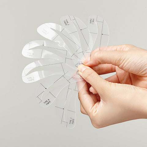 Marshique Eyebrow Drawing Guide - 7-Piece Template Set (Unisex)