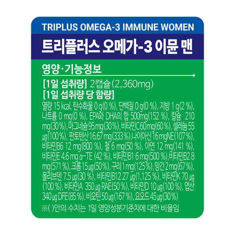 Cenovis Immune Multivitamin Mineral Triple Plus Omega-3 Men + Women 80 Capsules (4 Pack)