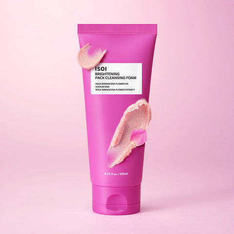 ISOI Brightening Pack Cleansing Foam (Rose PDRN Serum Pack Foam) 125ml