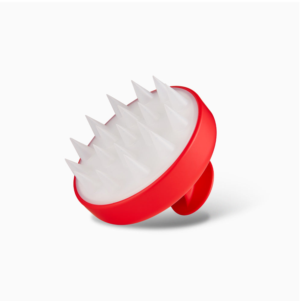 Grafen Medical Silicone Scalp Massage Shampoo Brush Edge Finger - Red