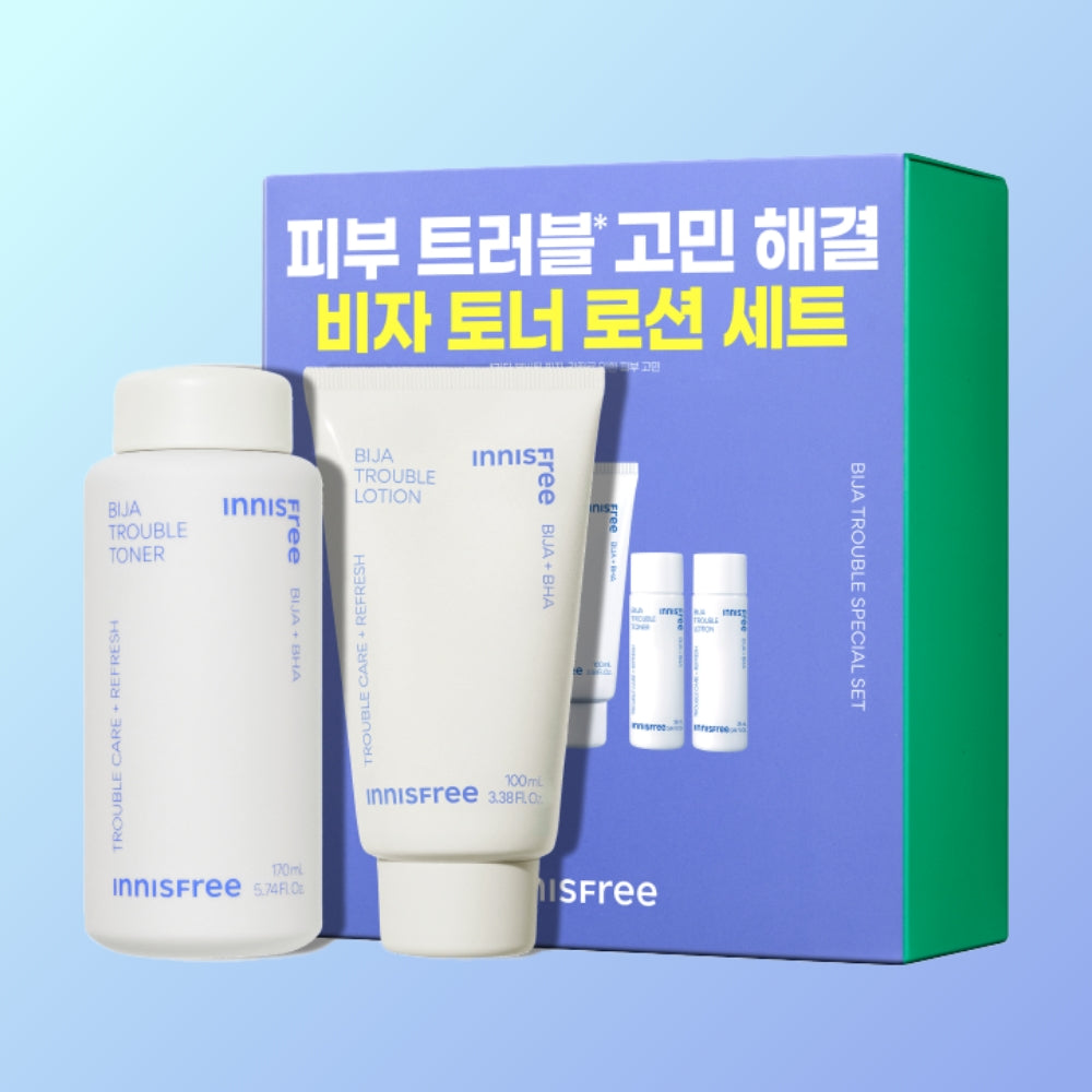 Innisfree Bija Trouble Toner & Lotion 2-Piece Set (170ml + 100ml)