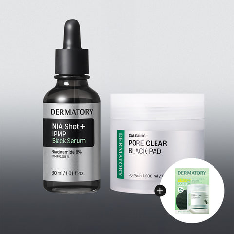 Dermatory Niashot IPMP Trouble Black Serum 30ml + Black Pads 70pcs