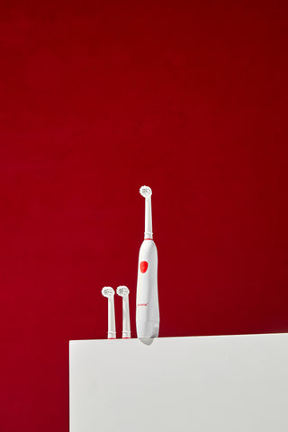 DongKook Dentrix SonicSpin Electric Toothbrush 2-Pack + Replacement Brush Heads (2 x 3-pack)