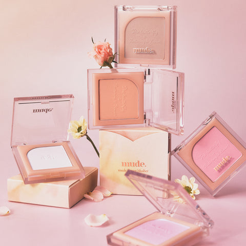 Mude Flutter Blusher + Blusher Brush Set