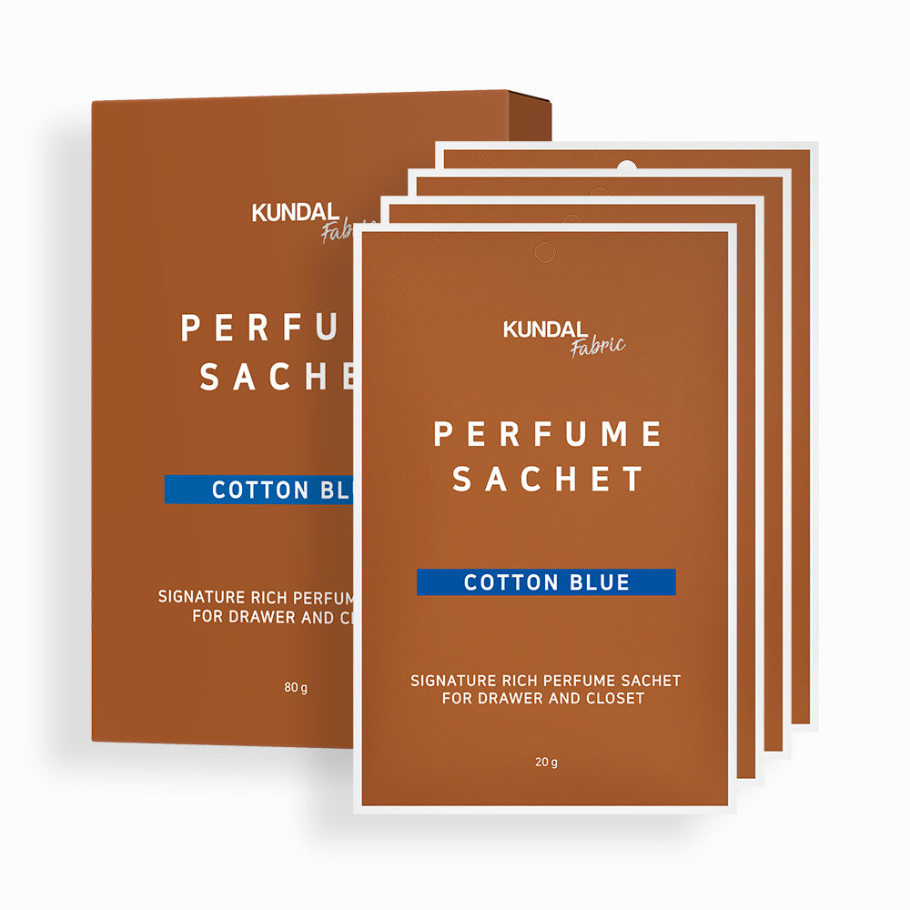 Kundal Signature Rich Perfume Closet Fragrance Cotton Blue 20g (4 Pack)