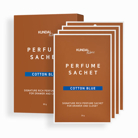Kundal Signature Rich Perfume Closet Fragrance Cotton Blue 20g (4 Pack)