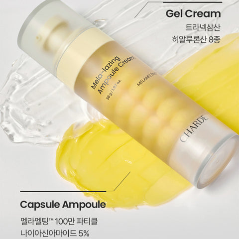 Charde MelaRazing Ampoule Cream Set - Ampoule Cream, MelaCare Fill-Cream Mask & Brush