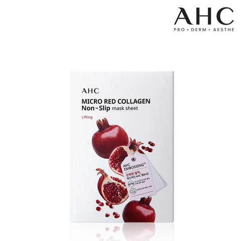 AHC Micro Red Collagen Non Slip Mask Sheet 10P