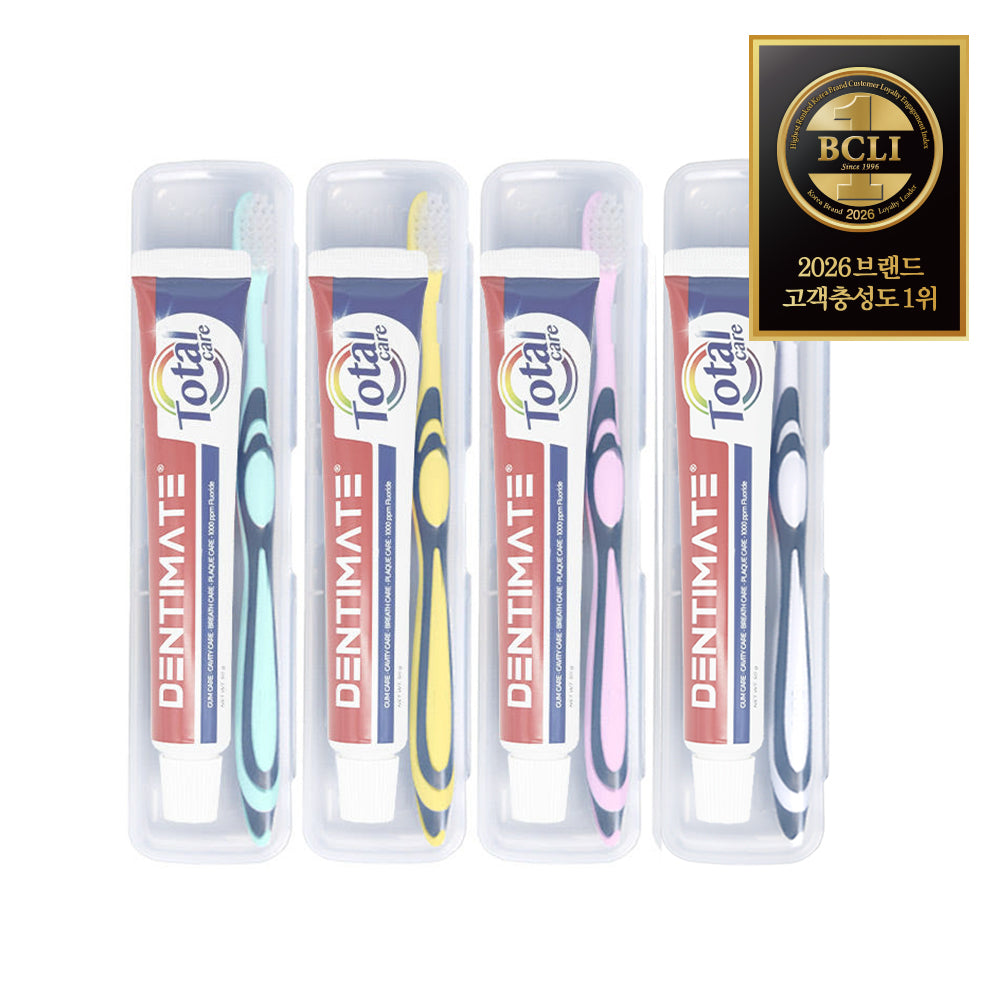 Clio Dentimate Portable Toothbrush & Toothpaste Set (2+2)