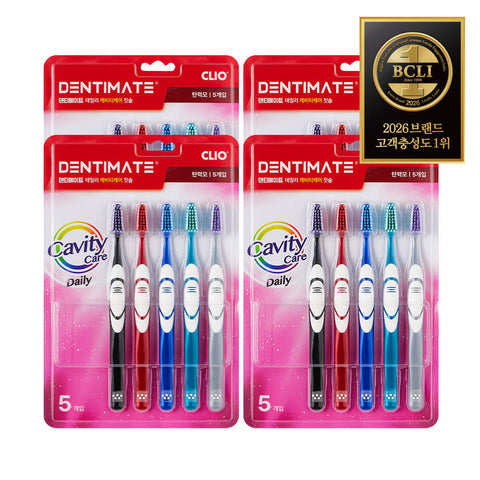 Clio DENTIMATE Daily Cavity Care Elastic-Bristle Molar Toothbrush 10pcs (2-Set)